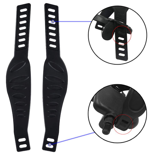 2 Pcs Exercise Bike Pedal Straps, Heavy Duty Adjustable Length Universal Pedal Strap Fits Most Bike Pedals Exercise Bike Bicycle