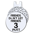 Hafhue Friends Dont Let Friends 3 Putt Golf Ball Marker With Magnetic Hat Clip, Funny Golf Accessories And Golf Gifts For Women 