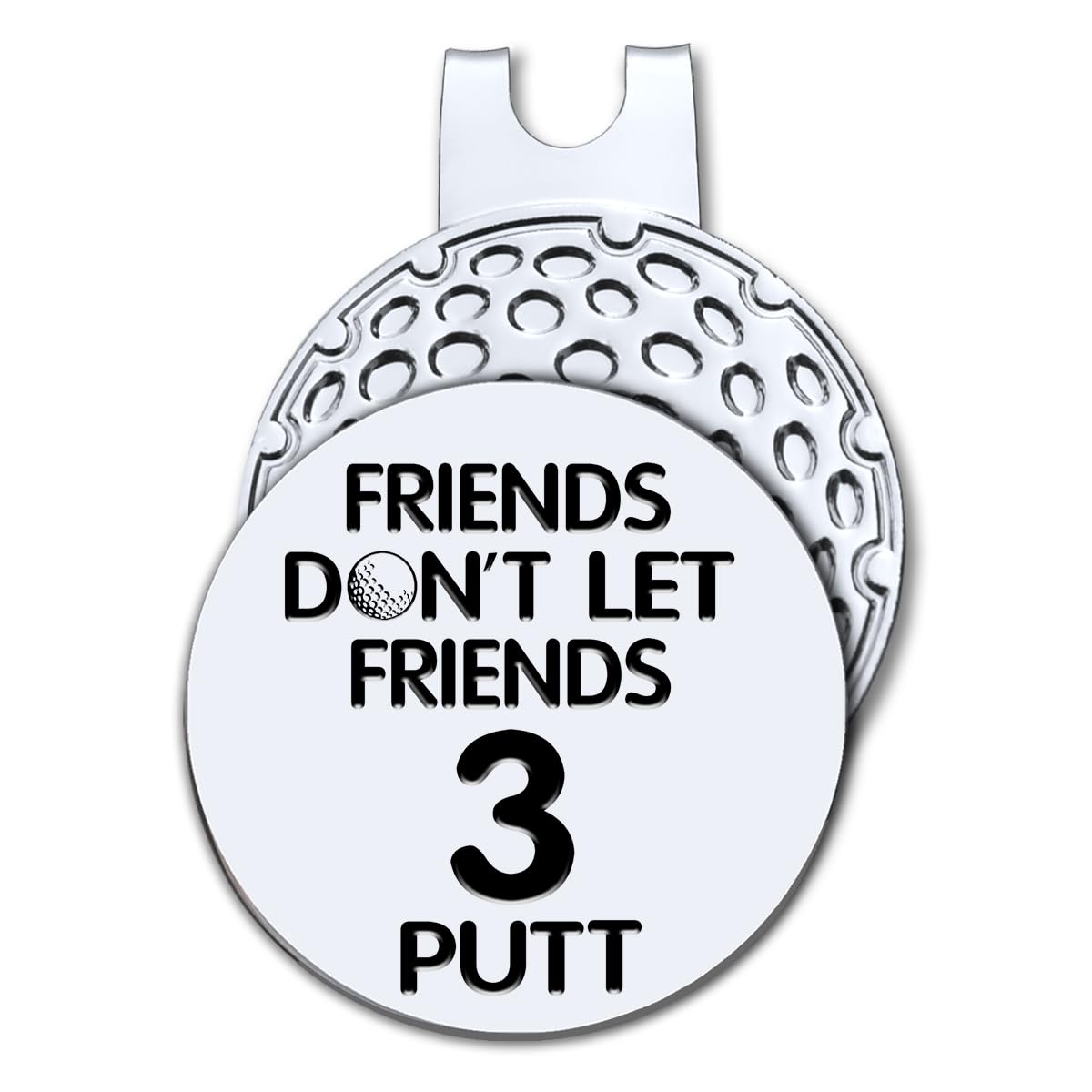 Hafhue Friends Dont Let Friends 3 Putt Golf Ball Marker With Magnetic Hat Clip, Funny Golf Accessories And Golf Gifts For Women 