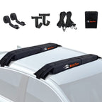 Meefar Universal Car Soft Roof Rack Pads Luggage Carrier System For Kayak Surfboard Sup Canoe Include 2 Heavy Duty Tie Down Stra