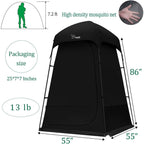 Outdoor Shower Tent Changing Room Privacy Portable Camping Shelters (Black)