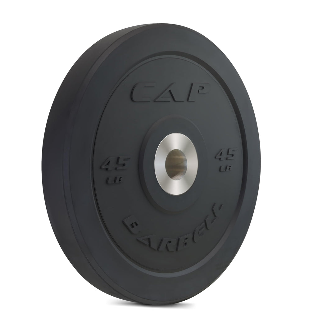 Cap Barbell Best Olympic Bumper Plate, Black, 45 Lb Single