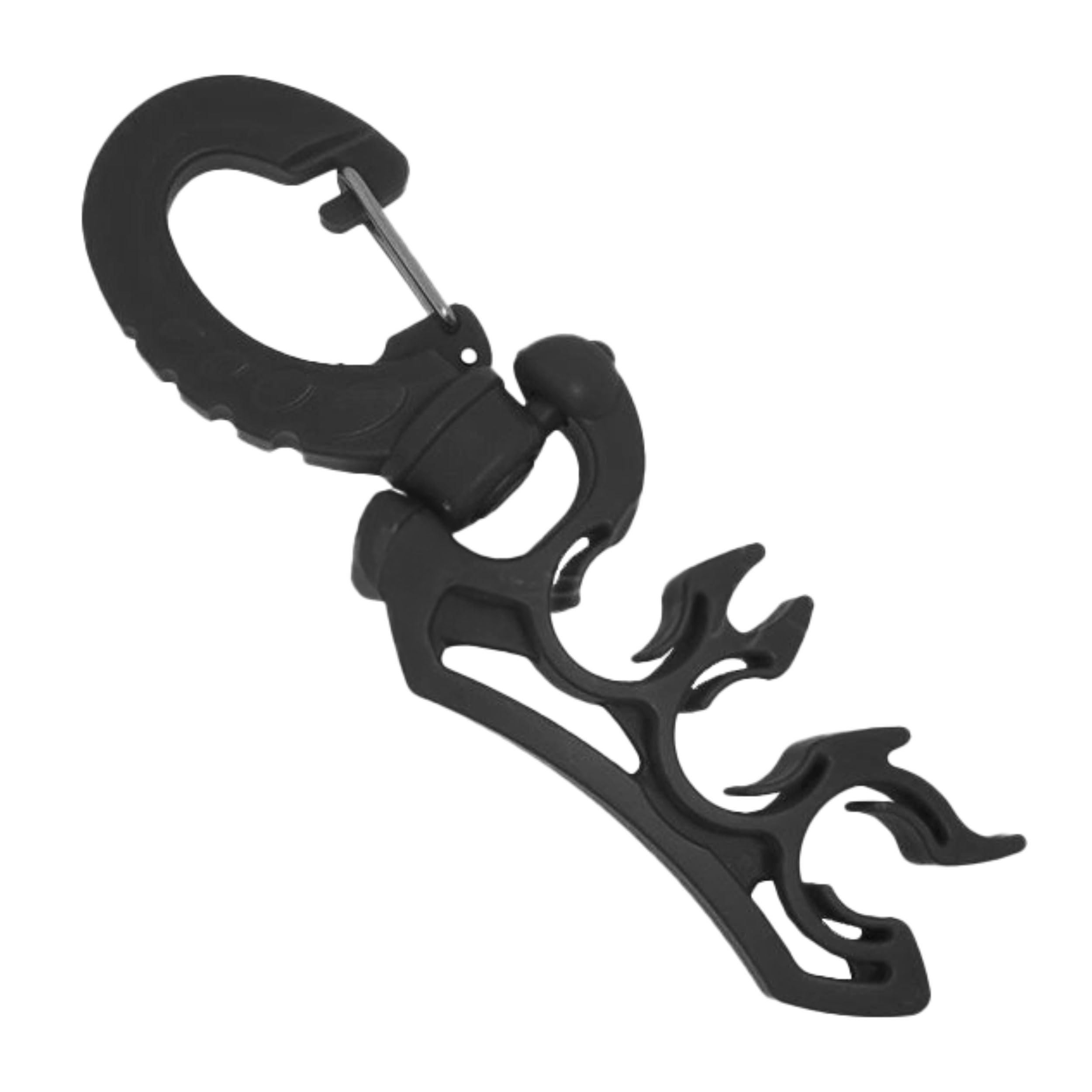 Scuba Choice Scuba Diving Dive Triple Hose Holder With Clip, Black