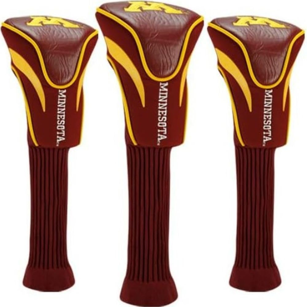 Team Golf Ncaa Minnesota Golden Gophers Contour Golf Club Headcovers (3 Count) Numbered 1, 3, & X, Fits Oversized Drivers, Utili