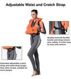 Rrtizan Snorkel Vest, Adults Portable Inflatable Swim Vest Jackets For Snorkeling Swimming Diving Safety(Orange)