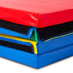 Mat Expert 4X10X2'' Gymnastics Mat Thick Folding For Tumbling Exercise Gym Fitness Mat With Hook & Loop Fasteners (Multicolor)