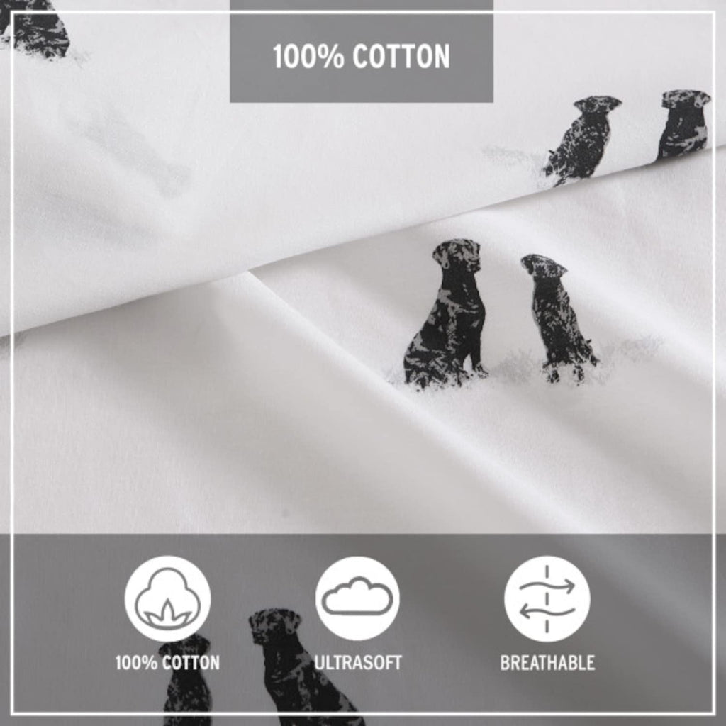 Eddie Bauer - Ushsa01104473 Home  Labrador Fields Collection  100 Cotton Percale Sheet Set, 4-Piece Bedding Set, Cool Crisp And