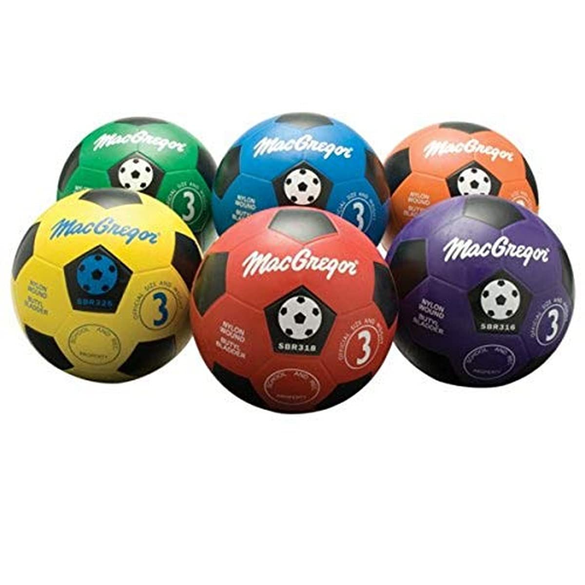 Macgregor Multicolor Soccerballs (Set Of 6) - Size 3