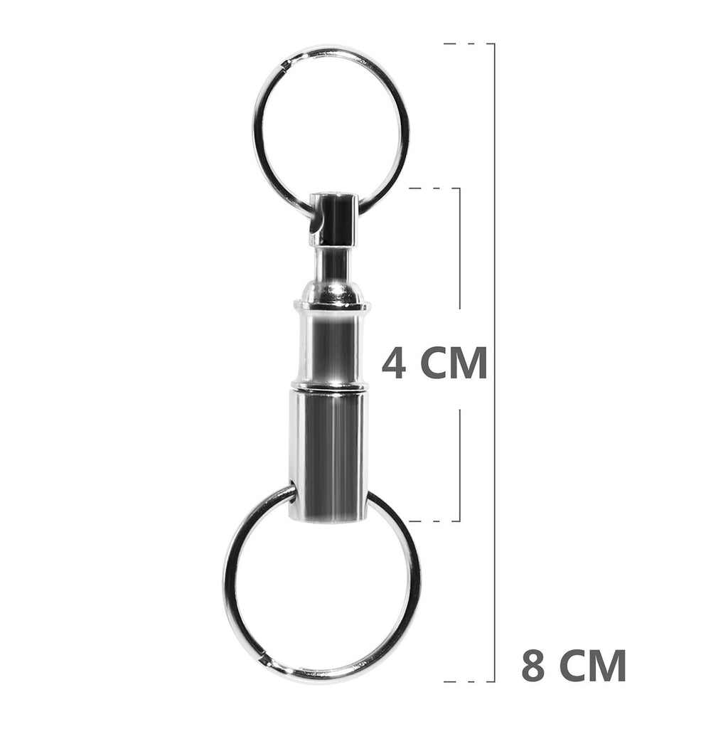 Rongbo 5 Pack Quick Release Detachable Pull Apart Key Rings Keychains,Double Spring Split Snap Seperate Chain Lock Holder Conven