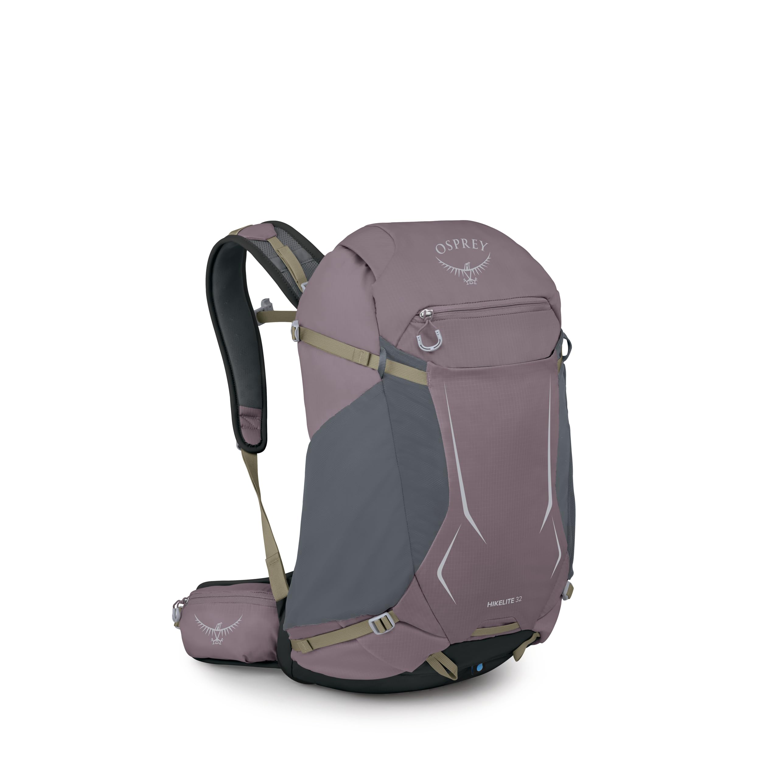 Osprey Hikelite 32L Durable Hiking Backpack - Travel Daypack with Rain Cover for Men and Women, Graphite Purple