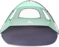 Nxone Beach Tent Sun Shade Shelter For 2-3 Person With Uv Protection, Extended Floor, 3 Mesh Roll Up Windows & 8.0Mm Fiberglass 
