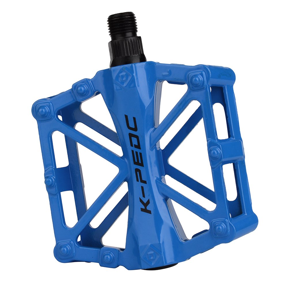 Boruizhen Aluminium Cnc Bike Platform Pedals Lightweight Road Cycling Bicycle Pedals For Mtb Bmx (Blue)