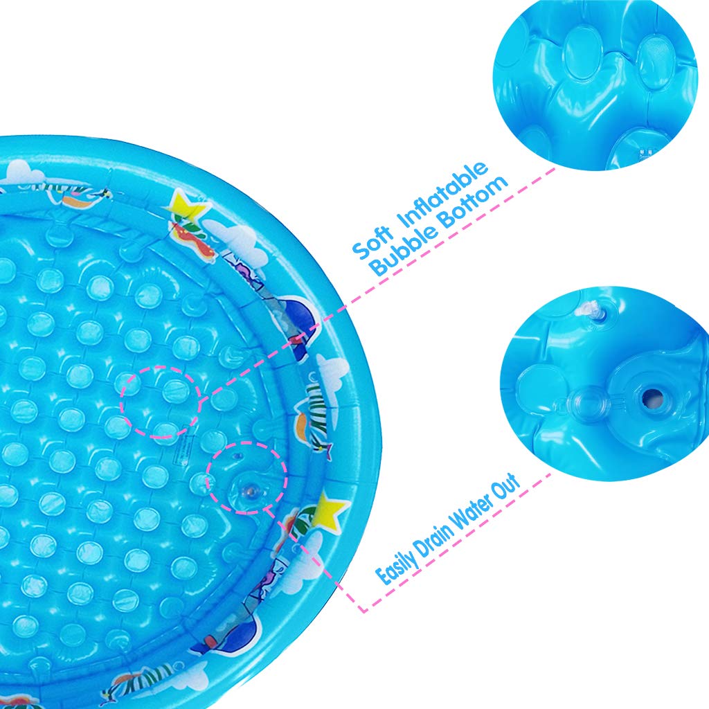 3 Rings Kiddie Pool For Toddler, 48