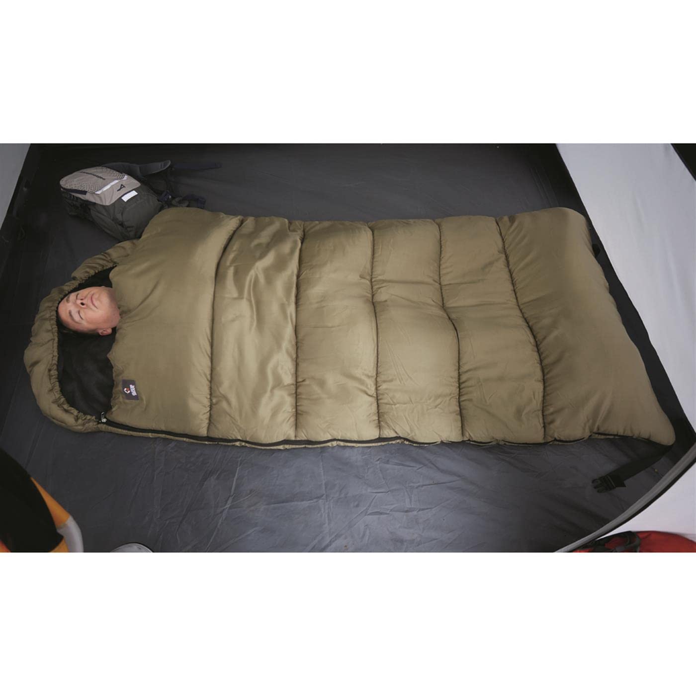 Guide Gear -15 Degree Fleece Lined Sleeping Bag For Adults And Kids Warm Winter Cold Weather Lightweight Portable For Camping, B