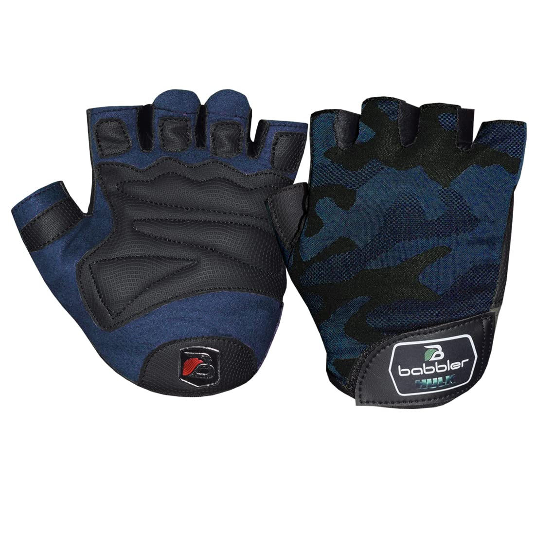 Babbler Hulk Gym Gloves, Fitness Gloves With Wrist Support (Large)