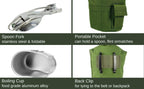 Begrit Military Canteen Army Canteen Wwii Us G.I. Style Canteen Kit With Aluminum Cup Stainless Steel Foldable Spoon Fork For Hi