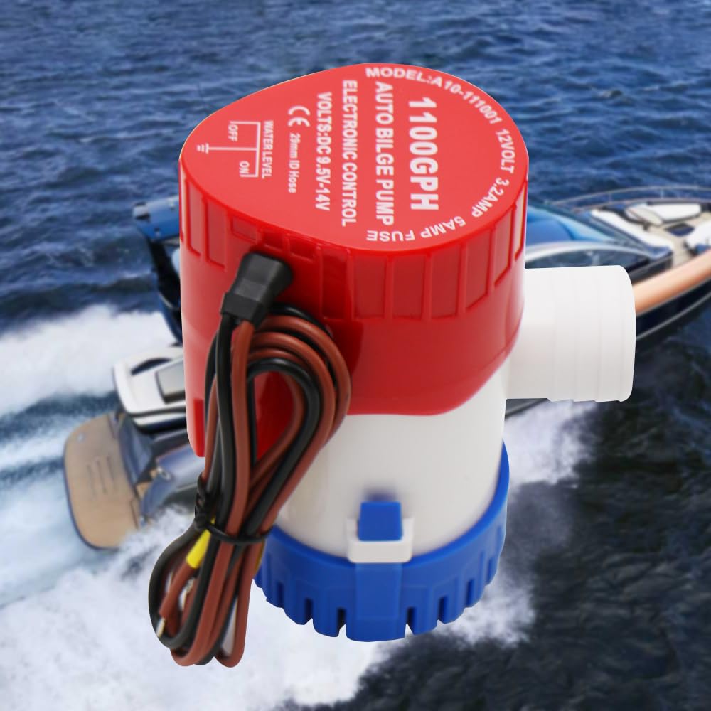 Yqmigu Automatic Bilge Pumps For Boats 12V,1100Gph Flow Rate, Simple And Reliable Design, Suitable For Yachts, Fishing Boats, An