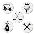 Myartte Creative Golf Ball Marker Soft Enamel Golf Markers 24.4Mm Assorted 5 Pcs (Golf Club)