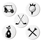 Myartte Creative Golf Ball Marker Soft Enamel Golf Markers 24.4Mm Assorted 5 Pcs (Golf Club)