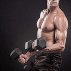 Wf Athletic Supply Rubber Coated Hex Dumbbell Set, Multiple Choices Available - Dumbbells With Rack Stand And Mat, Or Dumbbells