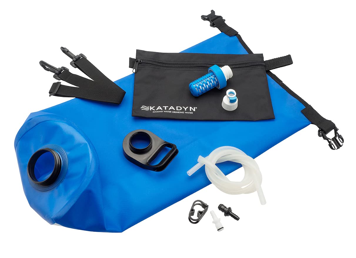 Katadyn Gravity Befree 10L Water Microfilter, Camping, Backpacking, Emergency Preparedness, Blue
