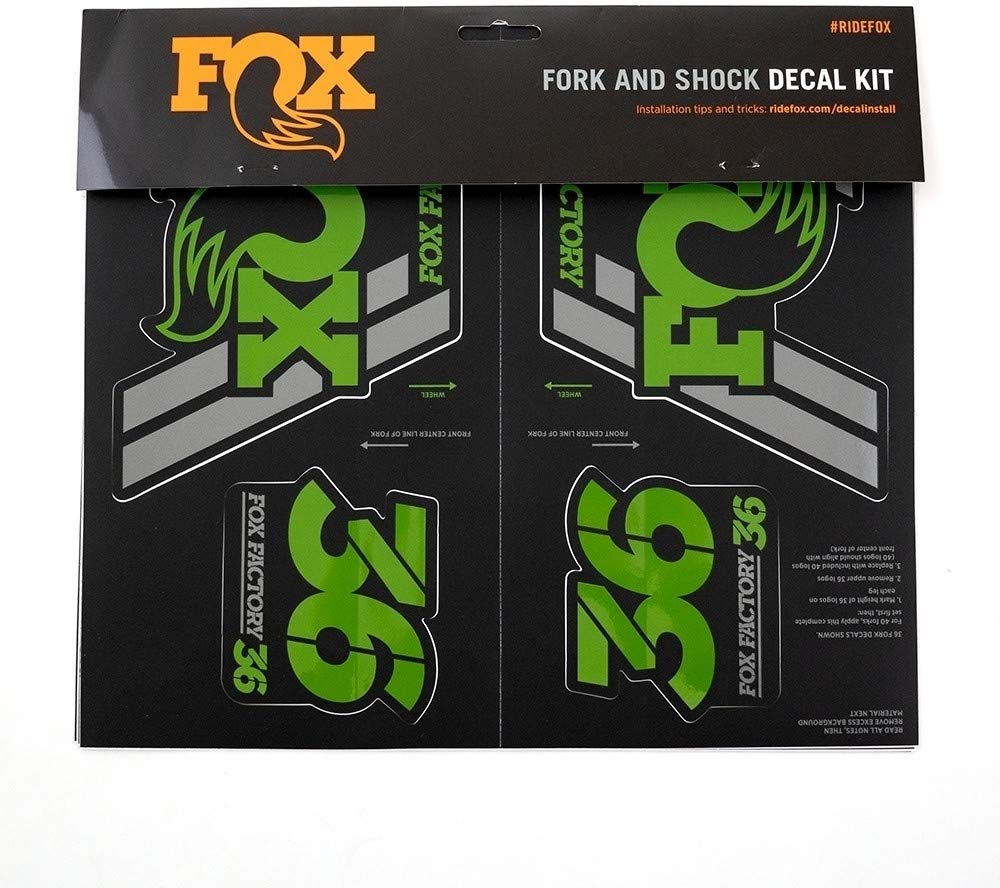 Fox Racing Shox Heritage Fork And Shock Decal Kit Green, One Size