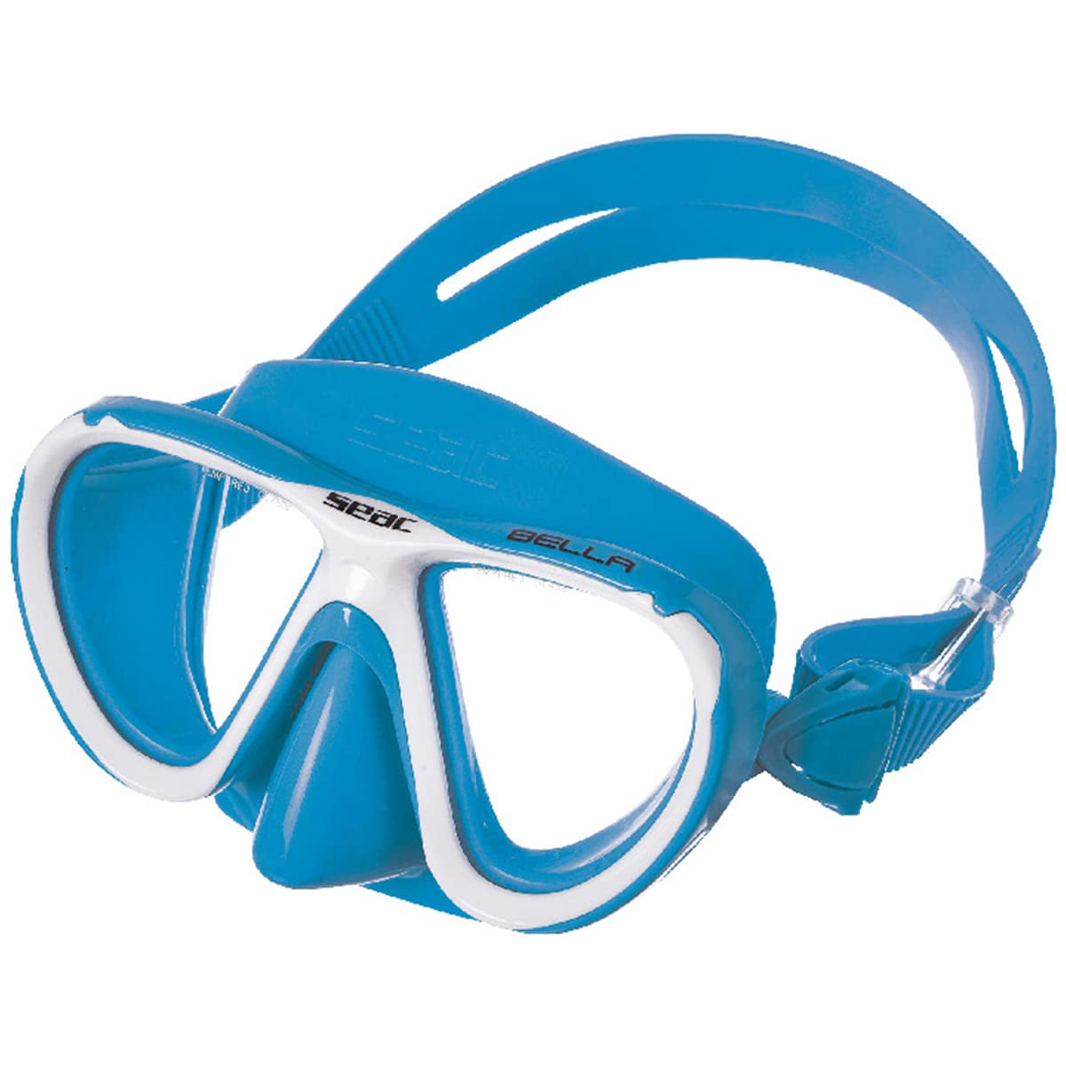 Seac Set Bella Color, Diving Mask And Snorkel Set For Kids, Light Blue, Junior (0890051080000A)