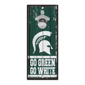 NCAA Michigan State Spartans 5x11 Wood Sign Bottle Opener, Team Colors, 5x11