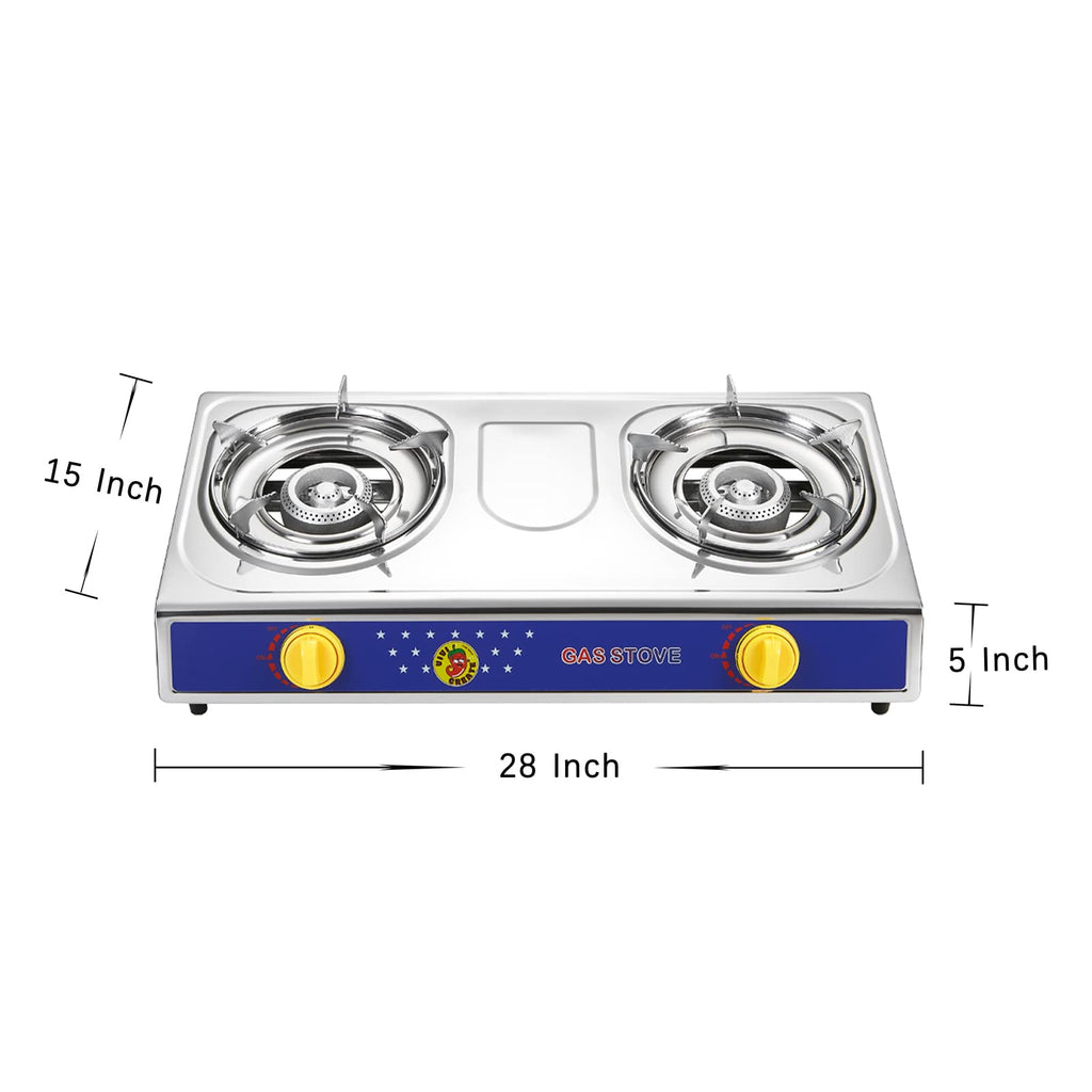 Vivicreate 2 Burner Propane Gas Stove Outdoor Cooking Portable Double Burner Propane Cooktop Burners For Camping Bbq Patio Fryin