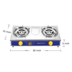 Vivicreate 2 Burner Propane Gas Stove Outdoor Cooking Portable Double Burner Propane Cooktop Burners For Camping Bbq Patio Fryin