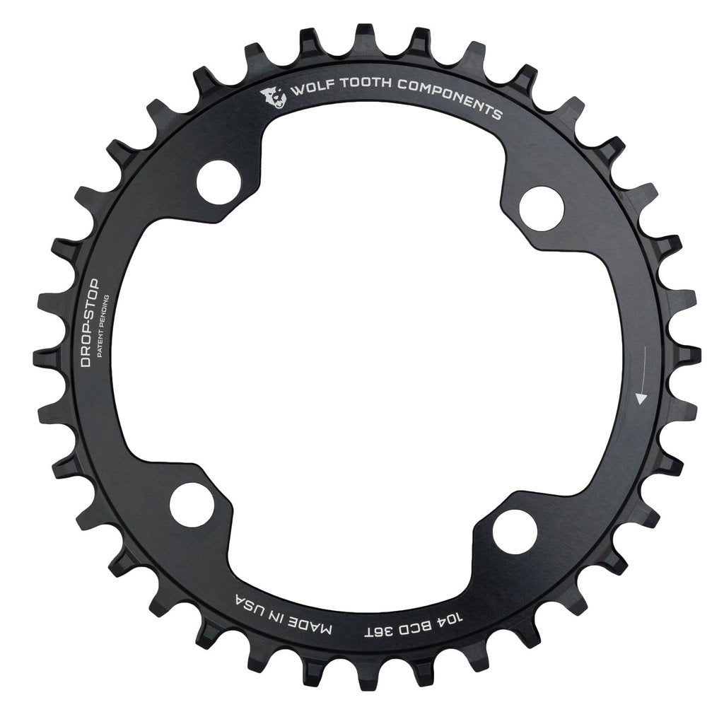 Wolf Tooth 104 Bcd Spider Mountain Bike Chainrings (34 Tooth, Drop-Stop A, Mtb)