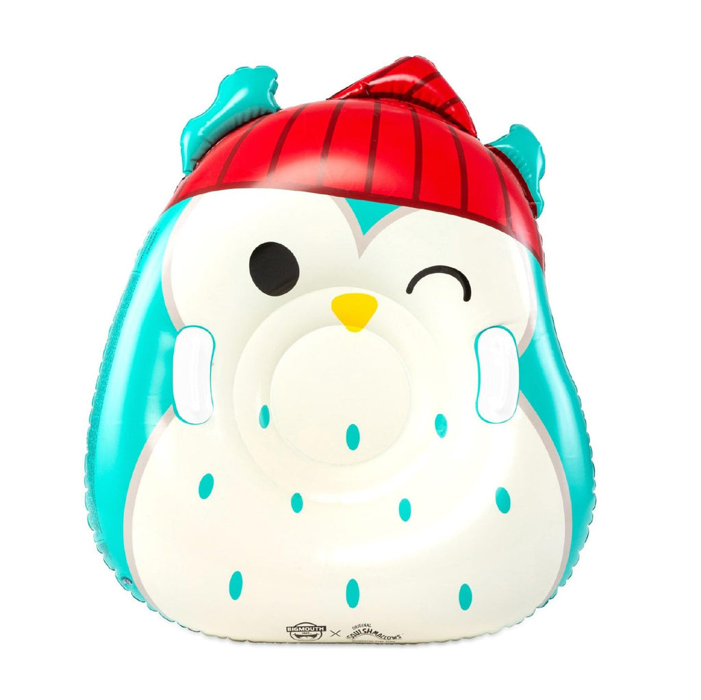 Bigmouth X Squishmallows Heavy Duty Inflatable Snow Tube For Kids And Adults Winter Tubing Sled - Winston The Owl
