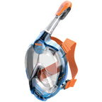 Seac Magica, Full Face Antifog Snorkelling Mask With Soft Facial Skirt In 2 Sizes, Exhalation Valve And Dry Snorkel Top, Blue/Or