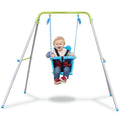 Sportspower My 1st Toddler Swing - Heavy-Duty Baby Indoor/Outdoor Swing Set with Safety Harness, Blue, 52L x 55W x 47H