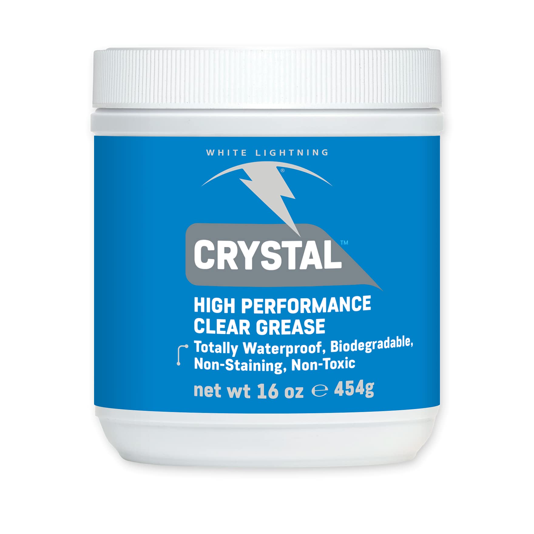 White Lightning Crystal Grease Biodegradable, Non-Toxic Grease, 1Lb Tub