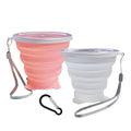 Collapsible Cup-Silicone Small Foldable Cup-Expandable Folding Drinking Cup-Reusable Portable Mugs Cups With Lids For Travel, Ca