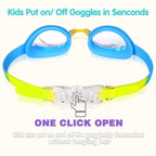 Keary 2 Pack Kids Swim Goggles Swimming Goggles For Toddler Children Girls Boys Youth, Anti-Fog Waterproof Uv Protection Crystal