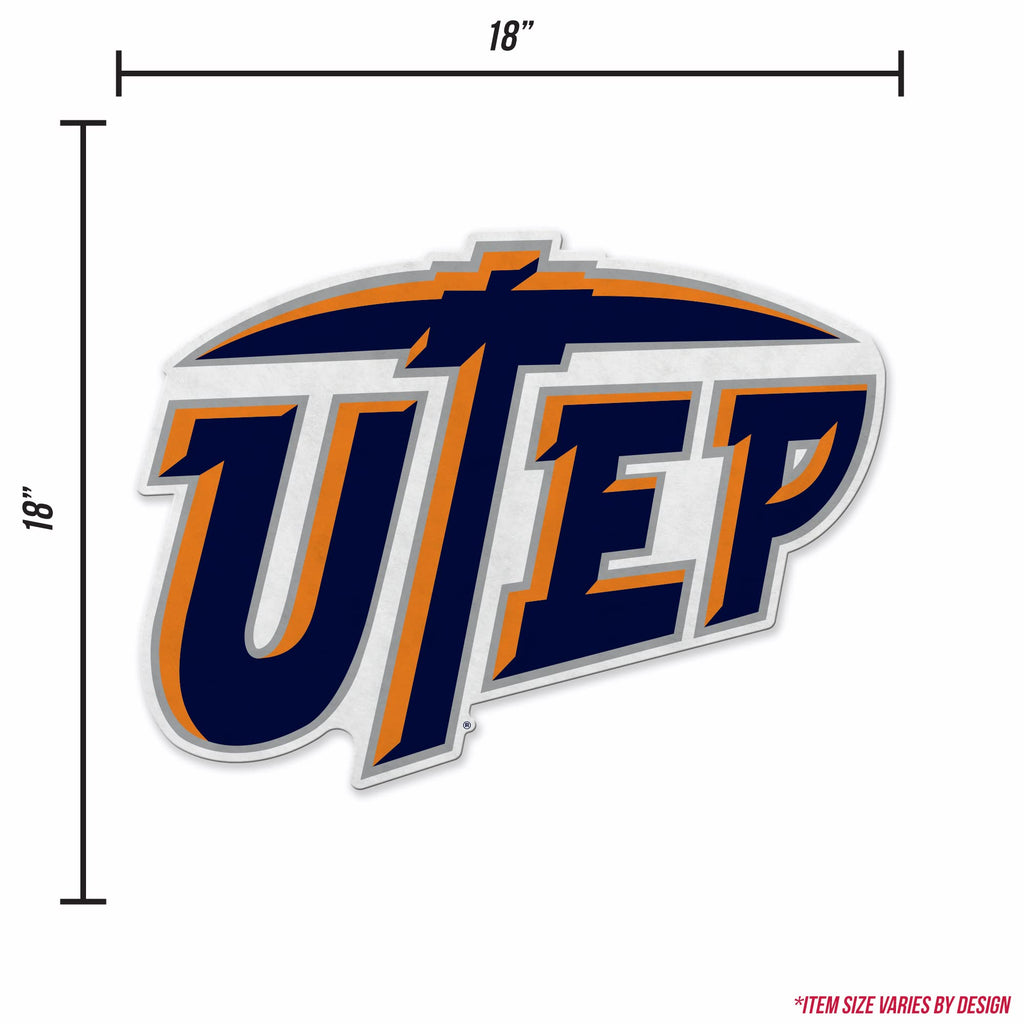 Rico Industries Ncaa Texas-El Paso Miners Primary Shape Cut Pennant - Home And Living Room D  Cor - Soft Felt Ez To Hang