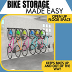 Koova Wall Mount Bike Rack  Steel Bike Mount Wall  Adjustable Bike Hangers For Garage  Easy Mount Bike Rack Garage  Garage Bike