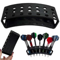 Wall Mounted Dart Holder | 21 Tip Darts Storage and Display Rack | Game Room Organizer Accessory (Black)