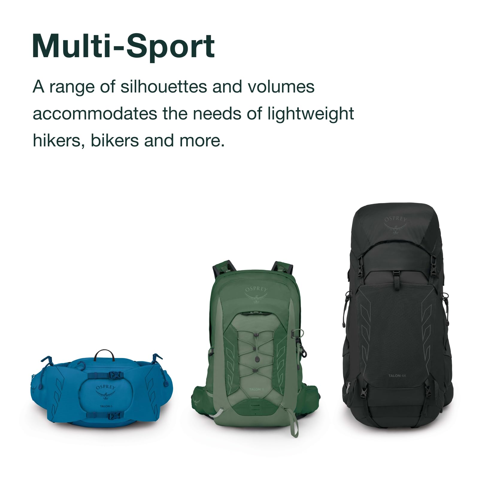 Osprey Talon 6L Mens Lumbar Hiking Waist Pack - Fanny Pack with Water Bottle Holders, Scoria Blue/Night Shift