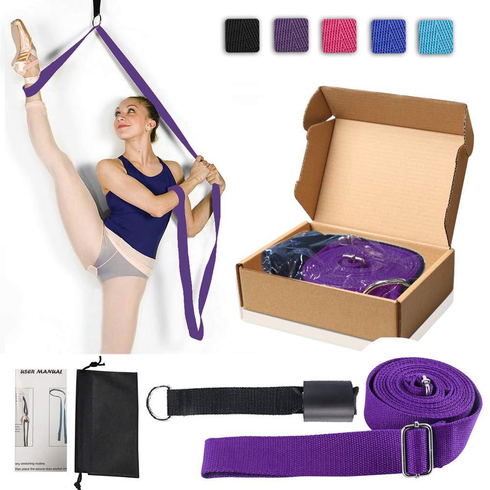 Leg Ballet Yoga Stretcher, Door Attachment, Get More Flexible, Flexibility & Stretching Leg Straps - Great For Cheer Dance Gymna