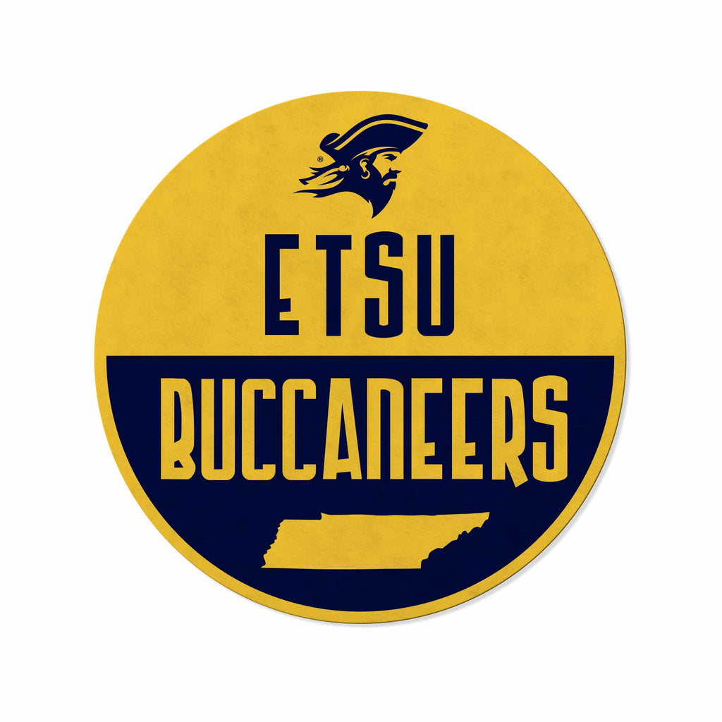 Rico Industries Ncaa East Tennessee State Buccaneers Classic Shape Cut Pennant - Home And Living Room D  Cor - Soft Felt Ez To H