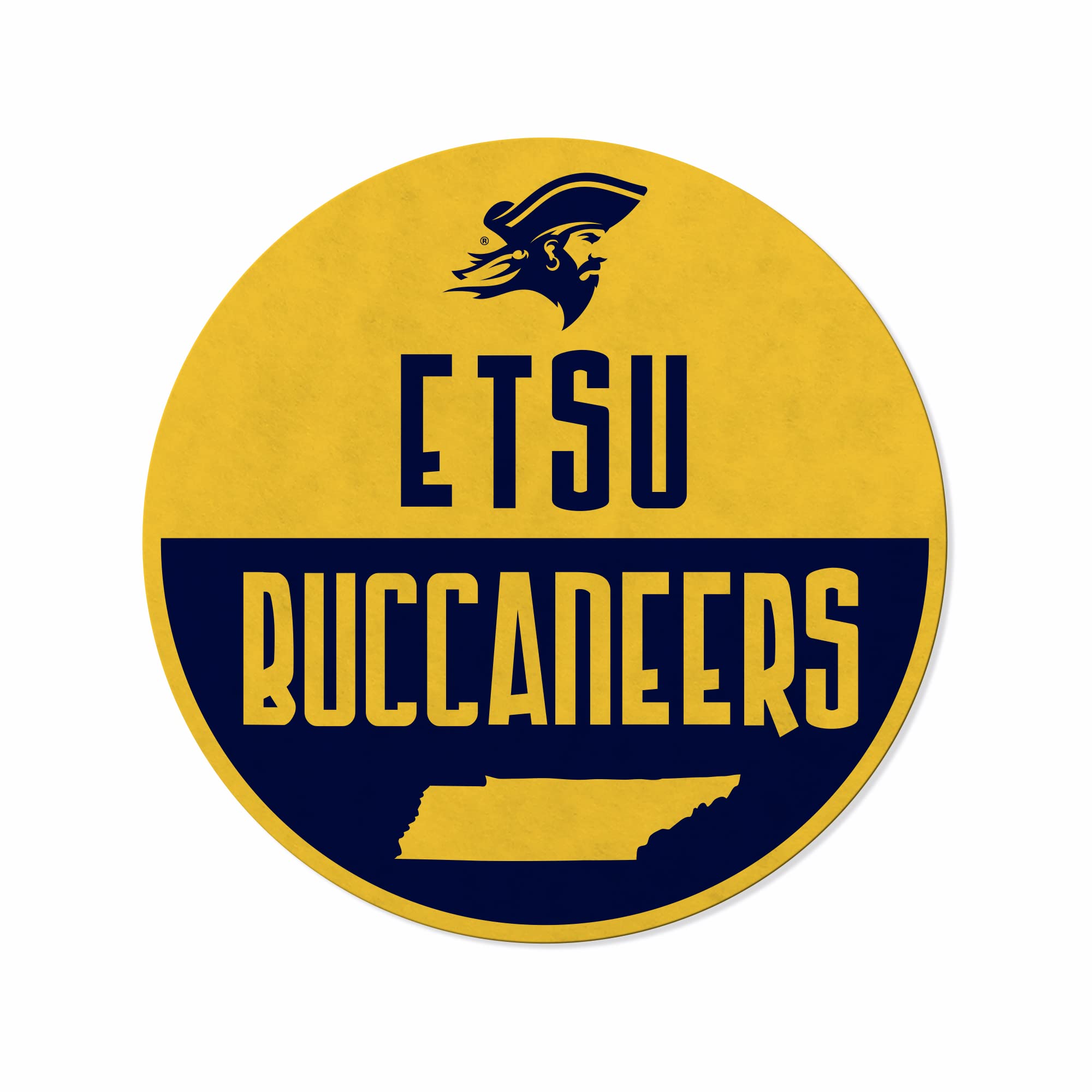 Rico Industries Ncaa East Tennessee State Buccaneers Classic Shape Cut Pennant - Home And Living Room D  Cor - Soft Felt Ez To H