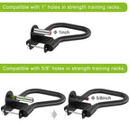 Seleware Dip Bar Attachment For 3'' X 3'' With 1'' Or 5/8'' Hole Power Cage Squat Rack, Set Of 2 Heavy Duty Steel Dip Handles Wi