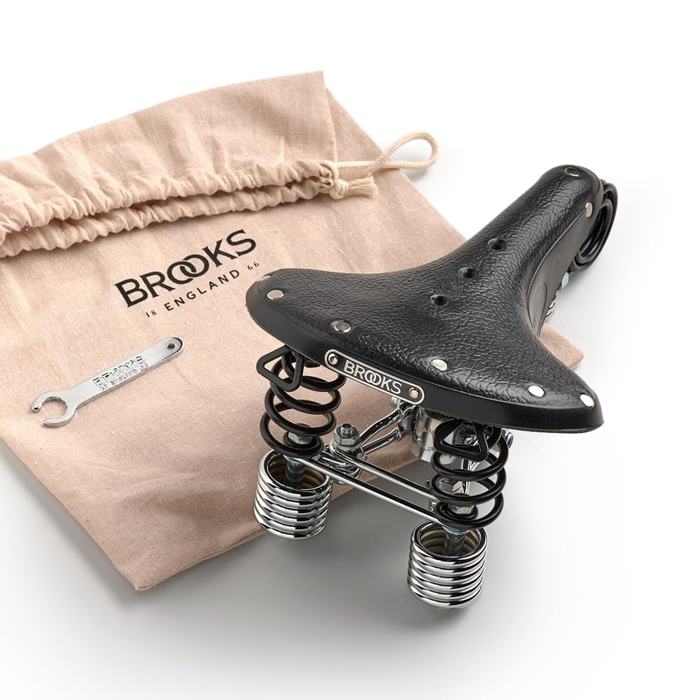Brooks Saddles B135 Bicycle Saddle (Chrome Double Springs, Black )