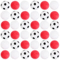 12 Pack Of Mixed Foosballs - For Standard Foosball Tables & Classic Tabletop Soccer Game Balls (6 Black & White Soccer) (6 Smoot