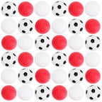 12 Pack Of Mixed Foosballs - For Standard Foosball Tables & Classic Tabletop Soccer Game Balls (6 Black & White Soccer) (6 Smoot