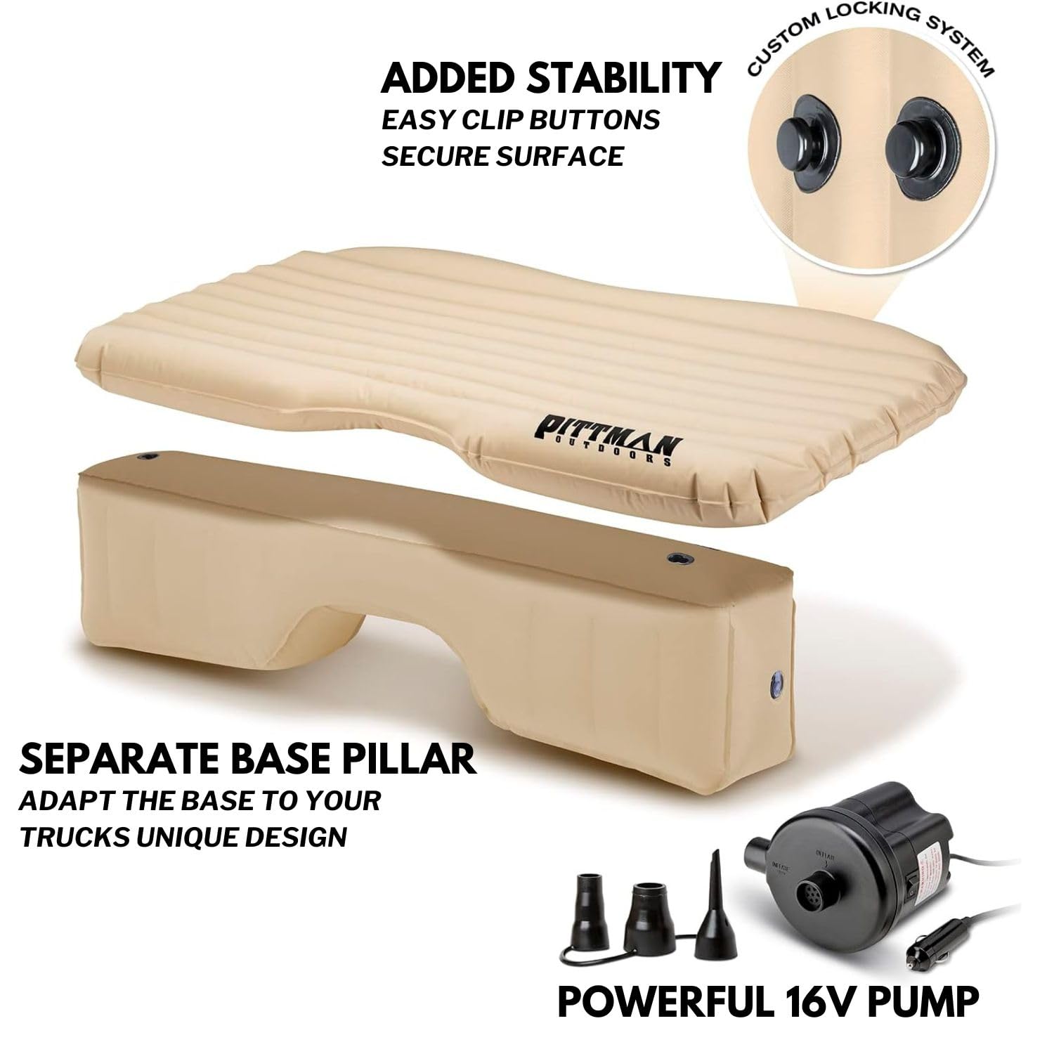 Backseat Bed For Truck - 60'' Backseat Air Mattress For Truck, Vans & Large Suv Bed Mattress - Back Seat Bed For Truck Includes