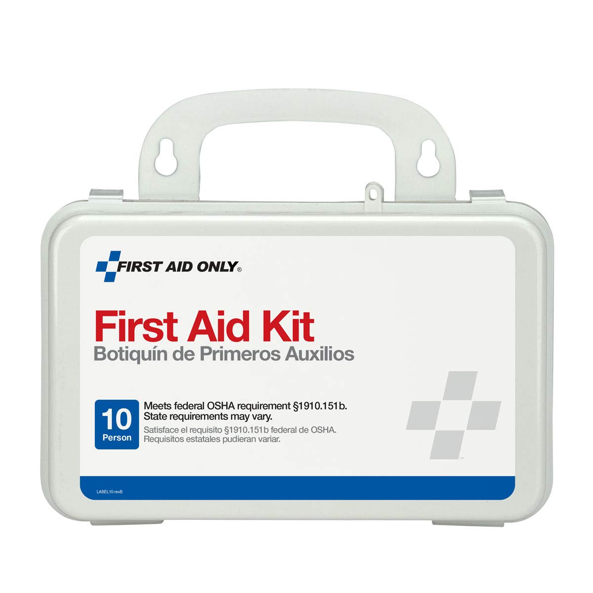 First Aid Only 6060 All-Purpose 10-Person Emergency First Aid Kit For Business, Worksite, Home, And Car, 57 Pieces